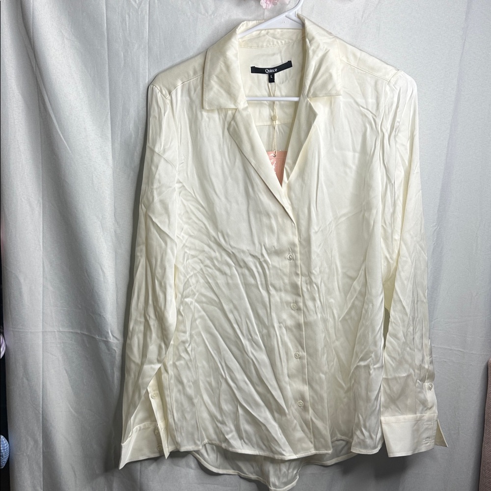 Washable Stretch Silk Notch Collar Blouse - Picture 7 of 10